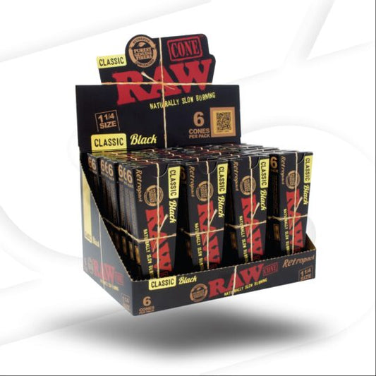 RAW Black Cones - Pack of 6