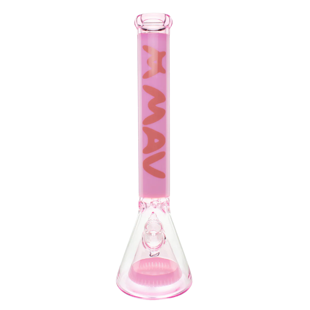 18" ManhattanPink Bong Pyramid Beaker