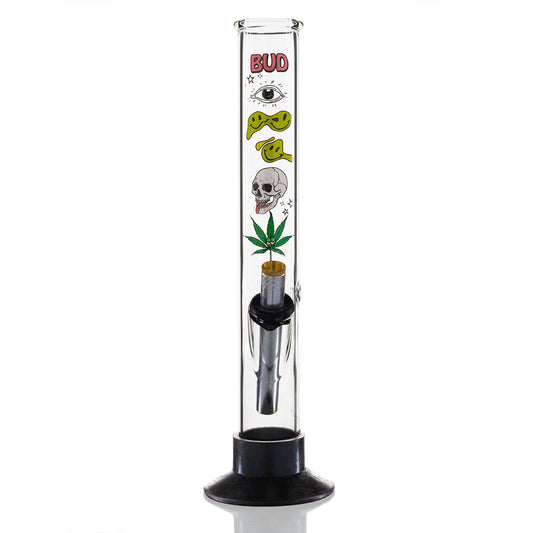 Glass Bong 33cm - Large Tube Clear Best Buds