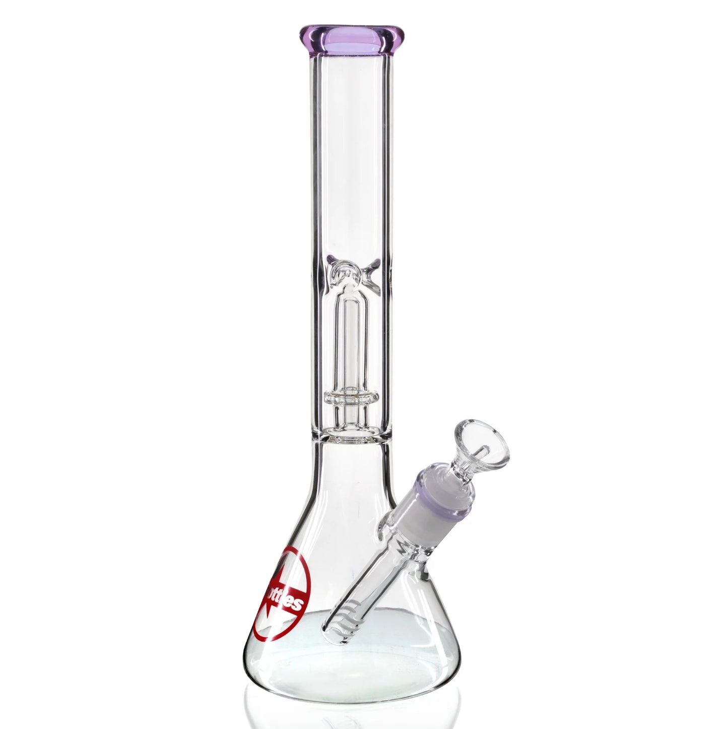 Glass Beaker Bong 30cm - Shotties Single Fountain Purple