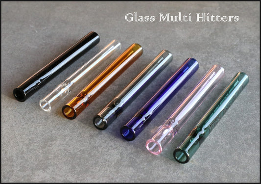 4″ Glass Multi Hitter Pipes- Extra Thick Glass & Deep Bowl- Quality Glass Hitter Pipes